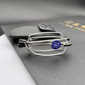 <span class=keywords><strong>Gafas</strong></span> de lectura plegables ultraligeras sin montura HD con llavero, antiluz azul, con adornos de diamantes, para presbicia, de moda transfronteriza. - Product Image 3