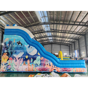 Toboggan <span class=keywords><strong>aquatique</strong></span> <span class=keywords><strong>gonflable</strong></span> Blue Shark à <span class=keywords><strong>prix</strong></span> de gros, pour utilisation humide et sèche, pour piscine et monde sous-marin - Product Image 4