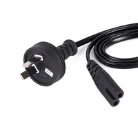 Cusomik Au-enchufe de 2 clavijas, extensión de cable de alimentación estándar de Australia a iec C7 hembra para cargador de ordenador portátil Dell Canon