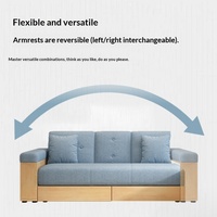 Direkt vom Hersteller: Japanischer Klappbarer Multifunktions-Sofabett mit Stoffbezug, Kiefernholzrahmen und Hochdichtem Schaumstoff für das Wohnzimmer