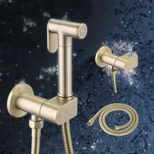Ensemble de douchette pour bidet <span class=keywords><strong>PINEBAY</strong></span> en laiton massif noir mat, robinet d'angle élégant pour toilettes et douche, pour salle de bain, cuisine, hôtel - Product Image 3
