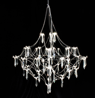 Luminaires suspendus pour escalier, restaurant, villa, lumière blanc chaud, acier inoxydable, lustres