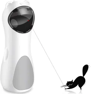 Mainan Laser Kucing Peliharaan Interaktif, Dapat Diisi Ulang Mainan Kucing Titik Merah Laser Pointer Otomatis