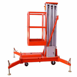 Ascenseur hydraulique d'échelles de travail aérien d'alliage d'aluminium de <span class=keywords><strong>m</strong></span>ât simple du CE 6 <span class=keywords><strong>M</strong></span> 8 <span class=keywords><strong>M</strong></span> <span class=keywords><strong>10</strong></span> <span class=keywords><strong>M</strong></span> avec le prix bon marché - Product Image 1