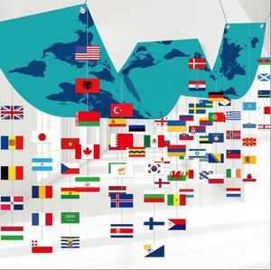 Nuovo rilascio di promozione multicolore personalizzato in poliestere sport bandiera della <span class=keywords><strong>mappa</strong></span> <span class=keywords><strong>del</strong></span> <span class=keywords><strong>mondo</strong></span> <span class=keywords><strong>del</strong></span> paese nazionale <span class=keywords><strong>con</strong></span> bandiera di stringa - Product Image 1