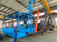 Machine de dragage de sable fluvial diesel/électrique à haute efficacité avec moteur, capacité de 25-100 m³/h pour l'extraction fluviale
