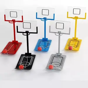 Portable Indoor Foldable Office Game Set Mini Desktop Basketball Playing Games Table Hoop Toy for Kids and Adults