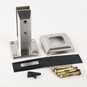 Balaustra di vetro piscina scherma quadrato rubinetto regolabile - Product Image 6