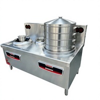 Cuisinière à induction commerciale tout-en-un pour la cuisson à la vapeur et à la friteuse, idéale pour la restauration
