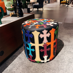 Internet Celebrity European Style Movable Luxury Leather Makeup <strong>Sofa</strong> <strong>Stool</strong> for Living Room Clothing Store Shoes Changing - Product Image 3