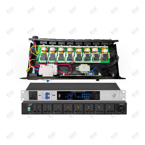 EIFMUSES Secuenciador de Energía Pasivo Profesional de 8 Canales, Control de Chip de Filtro Metálico XLR Negro de Alta Calidad para Eventos Musicales en Vivo - Product Image 4