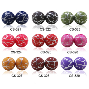 Nuevas Cuentas de Silicona de 15 mm con Estampado de Mármol 2024, Color Turquesa Rosa, para Bolígrafos, Fabricación de Joyas, Collares, Pulseras, Manualidades, DIY - Product Image 4
