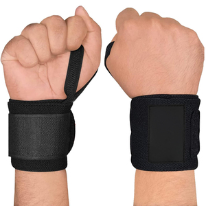 Sangles de poignet de musculation en néoprène respirantes et réglables avec logo personnalisé, protection professionnelle, couleur unie, vente en gros - Product Image 1
