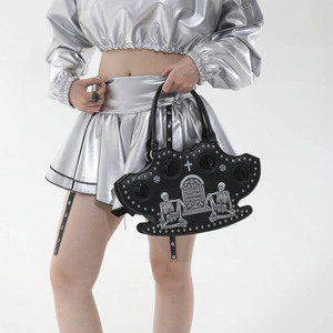 Bolso de Hombro Cruzado de Cuero PU con Diseño de Calavera Estilo Spicy Girl para Halloween, Bolso de Moda para Mujer con Personalidad y Diseño de Nicho INS - Product Image 3
