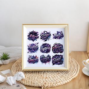 Autocollants 3D UV étanches pour transfert thermique sur tasses, gobelets et verres – Signes du zodiaque et horoscopes – Vente en gros - Product Image 3