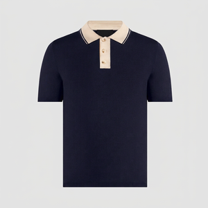 Camiseta Polo para Hombre, Ligera, de Manga Corta, Cuello Casual, para Verano, Deportes al Aire Libre, Uso Diario, Blanca, Moderna y Elegante - Product Image 1