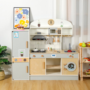 Giocattoli da <span class=keywords><strong>cucina</strong></span> <span class=keywords><strong>in</strong></span> <span class=keywords><strong>legno</strong></span> per bambini di alta qualità set da <span class=keywords><strong>cucina</strong></span> con frigorifero <span class=keywords><strong>in</strong></span> <span class=keywords><strong>legno</strong></span> di grandi dimensioni set di giocattoli per l'educazione della prima infanzia - Product Image 4