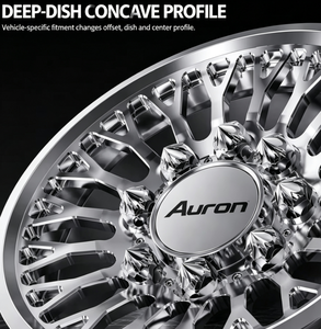 Auron <b>Aluminum</b> Alloy Wheel 5.5x17 Gloss Black <b>Mesh</b> Design One Piece Cast for Passenger Car Retrofit Upgrade Ford Wheel - Product Image 3