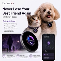 Badge électronique portable Niji avec écran tactile 1,53 pouces, affichage haute résolution 360x360, application pour informations sur les animaux de compagnie, vente en gros