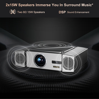 Proyector Inteligente Flixtone V7 con Altavoces de 15W*2, Compatible con 4K HDR, Resolución Nativa de 1080P, 2300 ANSI, Enfoque Automático, Android, Cine en Casa