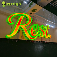 Enseigne néon personnalisée avec logo, équipement publicitaire LED aux couleurs magiques, certifié CE, décoration lumineuse extérieure en acrylique 3D pour voiture