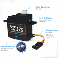 Mini-moteur servo 17g pour radiocommande, engrenage de direction 180 degrés, analogique, en plastique, pour avion, hélicoptère, robot, modèle OEM, usine