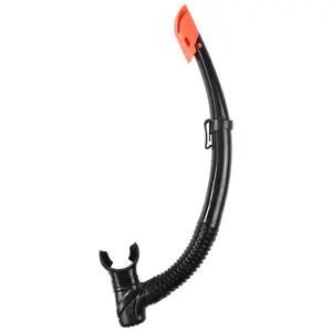 Snorkel selam katup super ganda, snorkel silikon spearfishing ikan selam semi-kering PVC