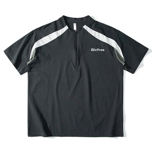 T-shirt Sportiva Oversize da Uomo Estiva con Protezione Solare, <span class=keywords><strong>Sottile</strong></span>, Fresca e Ampia, a Mezza Catena, Bicolore, ad Asciugatura Rapida, per Attività all'Aperto - Product Image 4