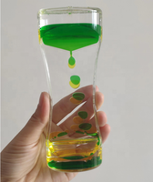 Nouveau liquide mouvement minuterie huile eau bulle minuterie Fidget jouet sablier liquide bulle minuterie sensorielle