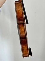 LAKATOS Violon professionnel épicéa italien dos en érable flammé son doux 4/4 fait à la main Raccords en bois de rose Corde de pont Aubert