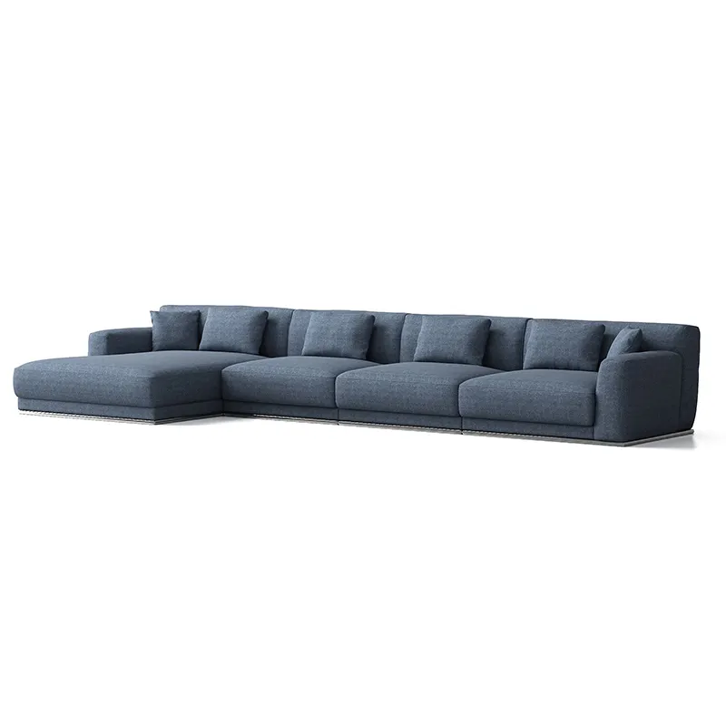 Neues Modell Skandinavien Stil Modernes Design Wohnzimmer Stoff L-förmige Schnitt Modular Lounge Couch Sofa Set Möbel