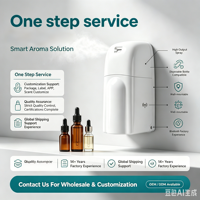 Diffuseur d'arômes intelligent sans eau, fonctionnant sur batterie, machine à parfum d'huiles essentielles intelligente pour la maison, la salle de bain, l'hôtel, logo personnalisé OEM