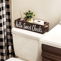 Boîte décorative de salle de bain Boîte de rangement en bois rustique de ferme