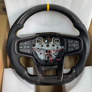Volant de voiture <span class=keywords><strong>sport</strong></span> amélioré pour <span class=keywords><strong>Ford</strong></span> Mustang Raptor Bronco, en cuir et fibre de carbone, accessoires de voiture - Product Image 6