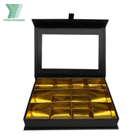 Caja de Cartón Rígido Personalizada de Grado Alimenticio para Dulces, Recuerdos de Boda, Regalos, Empaque de Alimentos, Caja para Chocolates con Inserciones de Papel Dorado