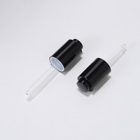 Flacon d'huile essentielle en verre noir de haute qualité 10ml 50ml 20ml 30ml Contenant cosmétique avec compte-gouttes automatique à bouton-poussoir noir