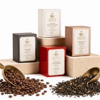 Boîte en fer blanc carrée de qualité alimentaire, recyclable, écologique, scellée, pour grains de café, thé, avec logo personnalisé