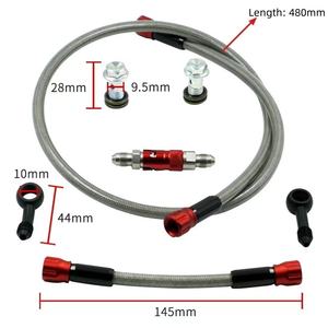ชุดวาล์วปิดท่อเบรกคาลิปเปอร์ AN3 สำหรับรถจักรยานยนต์/ชุดคอมโบปลดเร็ว - อะไหล่ทดแทนข้อต่อตรงด้านหน้าทำจากสแตนเลส - Product Image 2