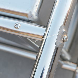 <span class=keywords><strong>Fregadero</strong></span> Doble de Acero Inoxidable para Cocina Comercial con Grifo, Superficie Cepillada Hecha a Mano, Soporte Independiente y Patas Ajustables - Product Image 5