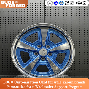 Jantes GUDEorged 2 pièces en acier forgé à déport profond 5x120.65 pour <span class=keywords><strong>Chevrolet</strong></span> <span class=keywords><strong>Corvette</strong></span> C10 Chevelle Impala Chevy Camaro 18-20 pouces Poli - Product Image 1
