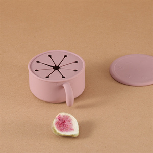 Le plus récent sans BPA réutilisable sans déversement enfant en bas âge Snack Catcher conteneur enfants Silicone formation Snack tasse bol couvercle pour nourrir bébé - Product Image 3