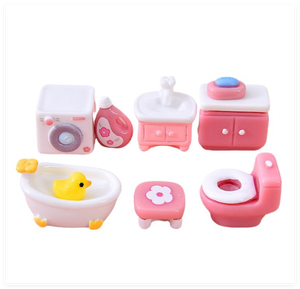 Kit <span class=keywords><strong>de</strong></span> juguetes Mini artesanías <span class=keywords><strong>de</strong></span> resina decoración <span class=keywords><strong>de</strong></span> <span class=keywords><strong>cuento</strong></span> <span class=keywords><strong>de</strong></span> hadas seta casa <span class=keywords><strong>de</strong></span> muñecas miniaturas muebles bañera closestool Mesa silla cama lámpara - Product Image 1