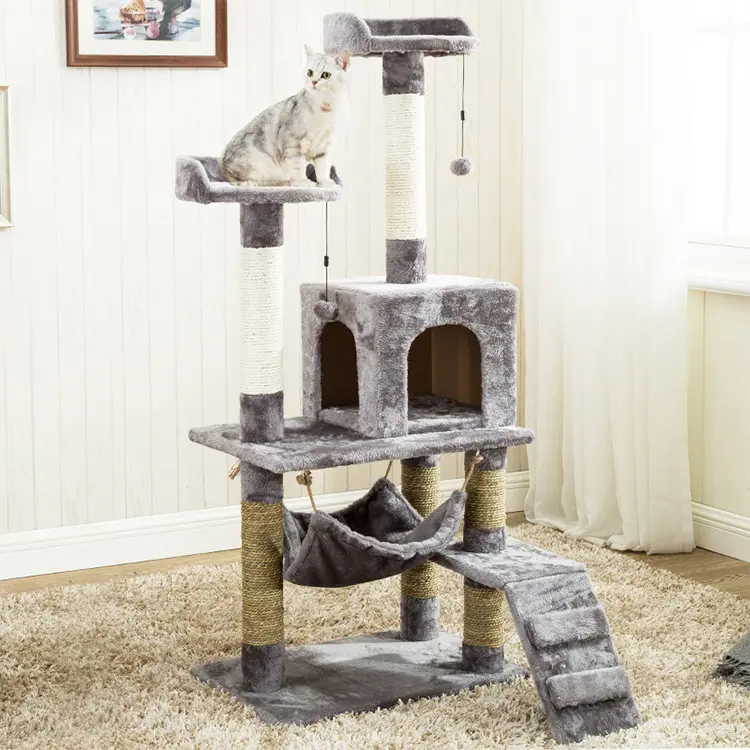 Casa para gatos griffoir chat fabricante, atacado árvore de gato torre de árvore de gato grande