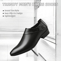 Chaussures habillées tendance pour hommes, à enfiler, rayées, grandes tailles, tige en PU respirante, doublure en cuir véritable, décontractées, pour le bureau, printemps-été