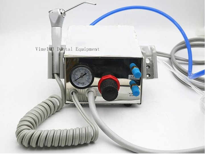 Dental Portable Air Turbine Unit Fit Compressor 4 Hole 3 Way Syringe