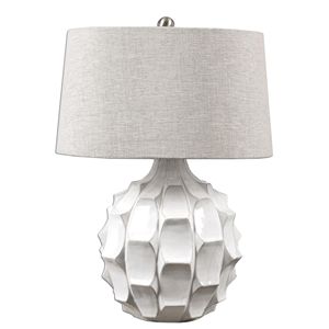 Brass Stem & White Marble <b>Cube</b> Modern Tall Buffet Table Lamp | Minimalist Contemporary <b>Lighting</b> for Hotel Lobby & Premium Living - Product Image 6