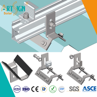 Support de montage de panneau solaire Art Sign pour toit métallique, système de fixation solaire SUS304, système de fixation de panneau solaire personnalisé, vente en gros