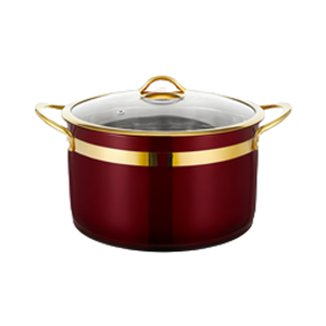 <span class=keywords><strong>Set</strong></span> di pentole moderne ecologiche in acciaio inossidabile da 11 pezzi rosso 399-440F a induzione pentole da forno con coperchi per la cucina di casa - Product Image 3