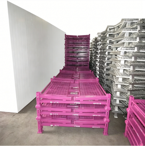 <span class=keywords><strong>Cage</strong></span> à palettes en treillis métallique robuste et pliable, conteneur métallique empilable, caisse <span class=keywords><strong>de</strong></span> stockage en acier pour entrepôt <span class=keywords><strong>de</strong></span> pièces automobiles - Product Image 6