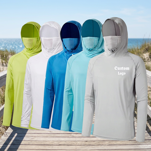 UPF 50 Fishing <b>UV</b> <b>Hoodie</b> Lightweight Breathable Unisex Sun <b>Protection</b> Polyester/Nylon Quick Dry Jersey Apparel - Product Image 1